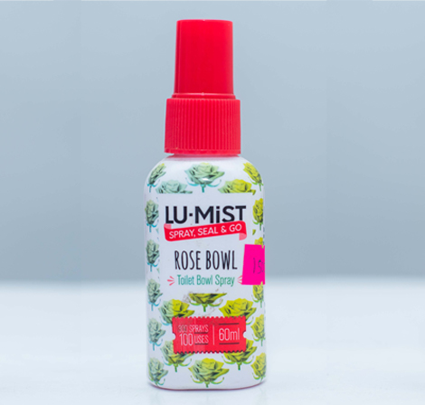 Lu-Mist Rose Bowl spray to toilet bowl freshener